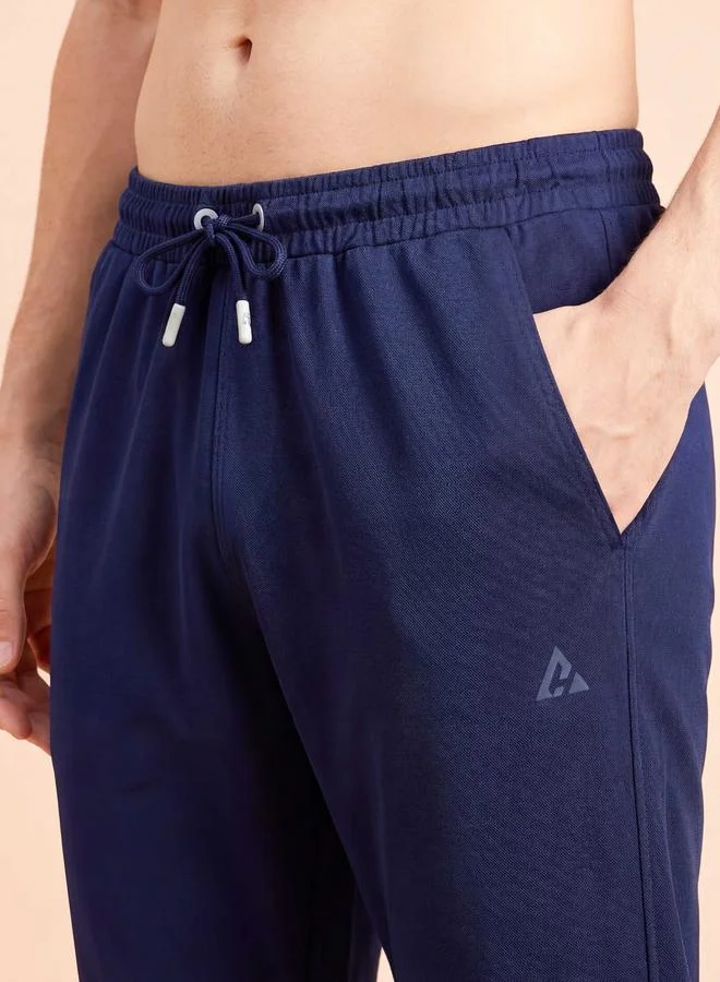 Clans&Hans Men Navy Regular Fit Solid Track Pants